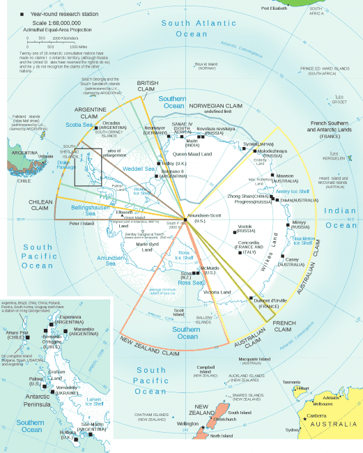 Map of Antarctic territorial claims_CIA wikimedia commons
